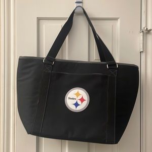 Insulated Picnic Time Black Pittsburg Steelers  Picnic Time NFL Cooler Tote Bag